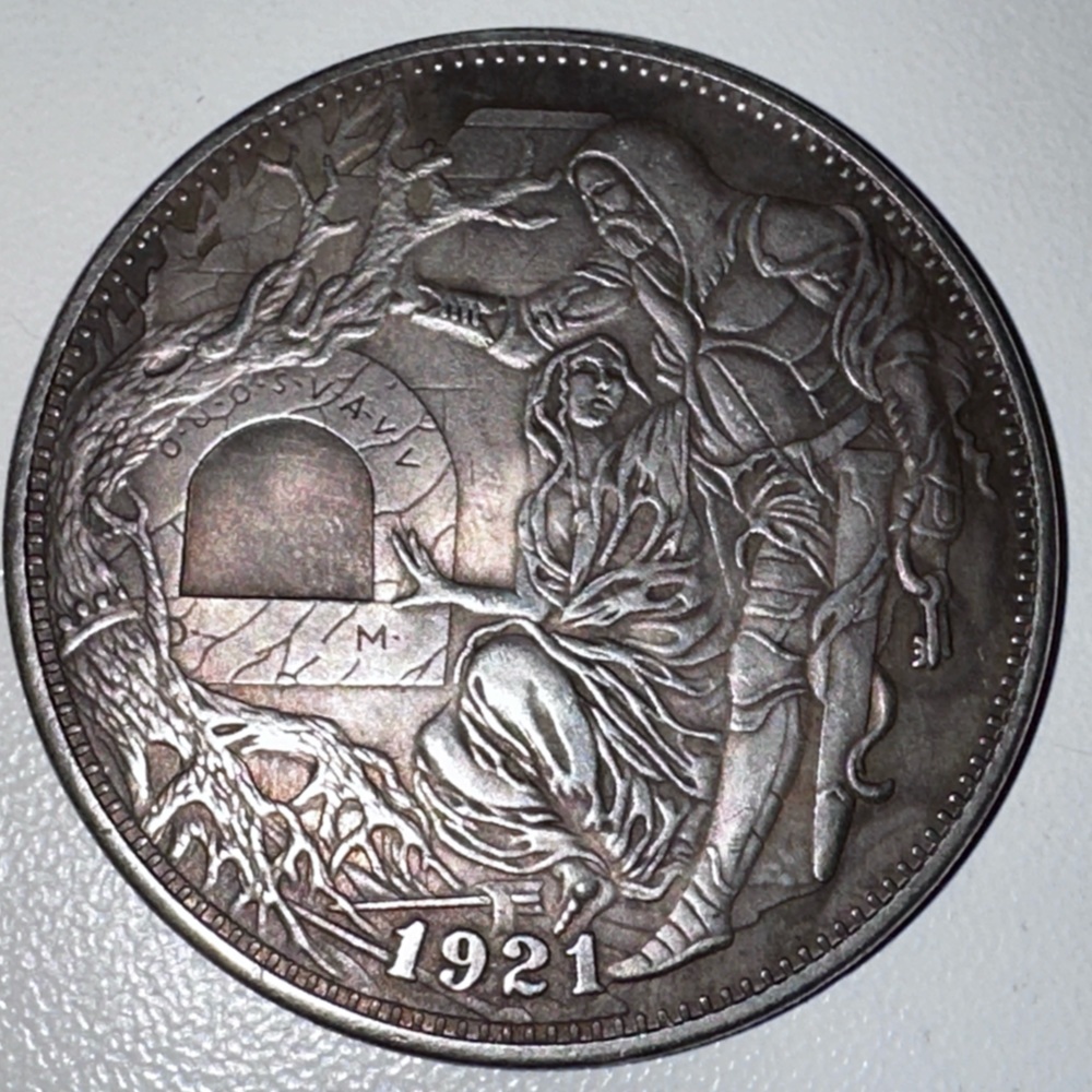 Talisman with knight and Maiden.
